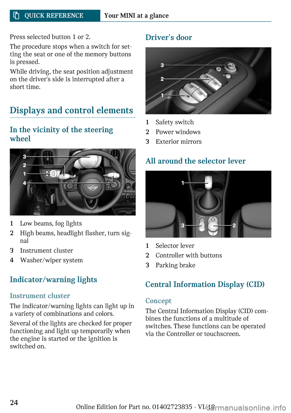 MINI Countryman 2019  Owners Manual �\�r�