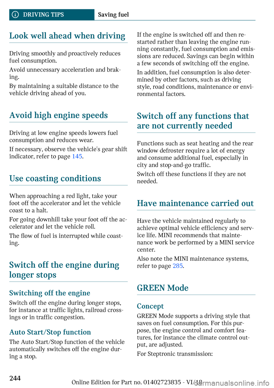 MINI Countryman 2019  Owners Manual �A�