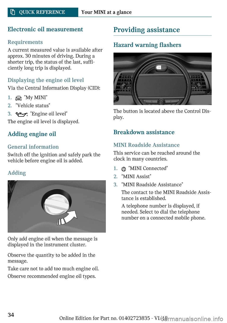MINI Countryman 2019  Owners Manual ��