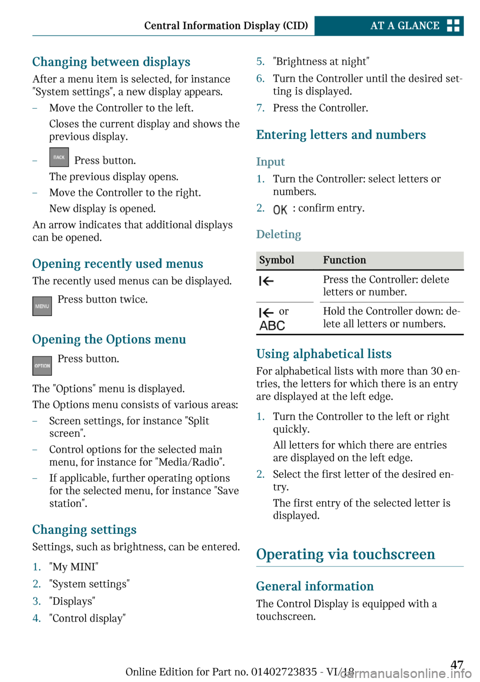 MINI Countryman 2019  Owners Manual �C�