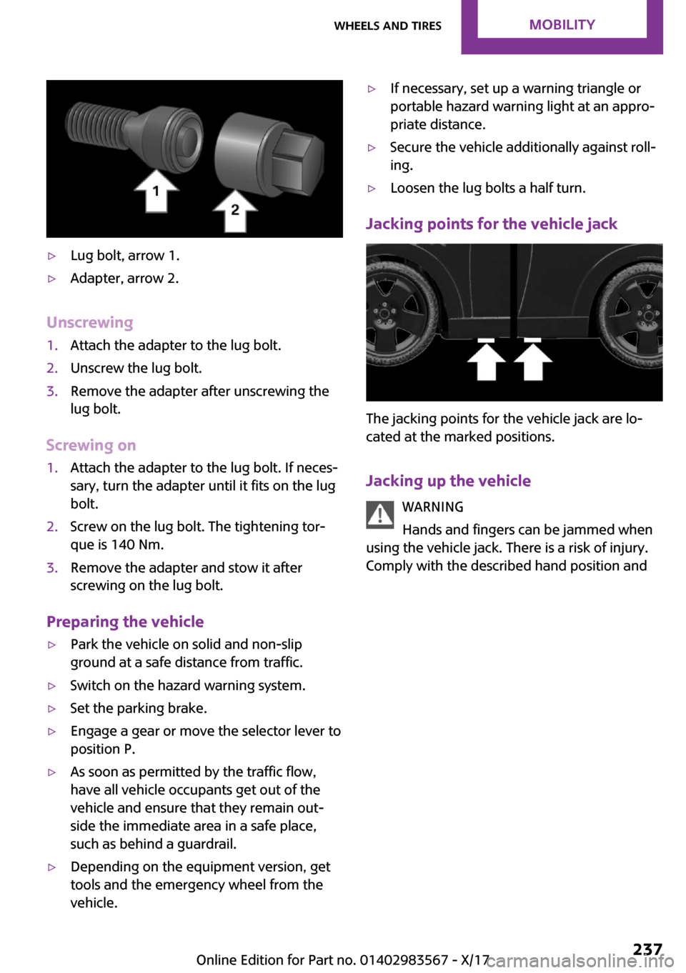 MINI Countryman 2018  Owners Manual 