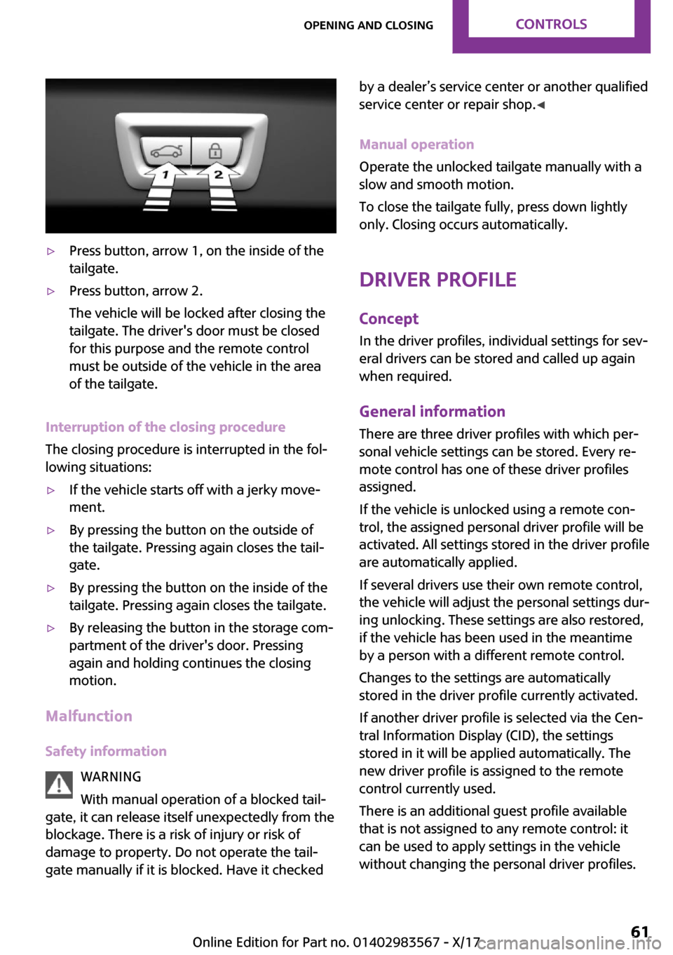 MINI Countryman 2018  Owners Manual 