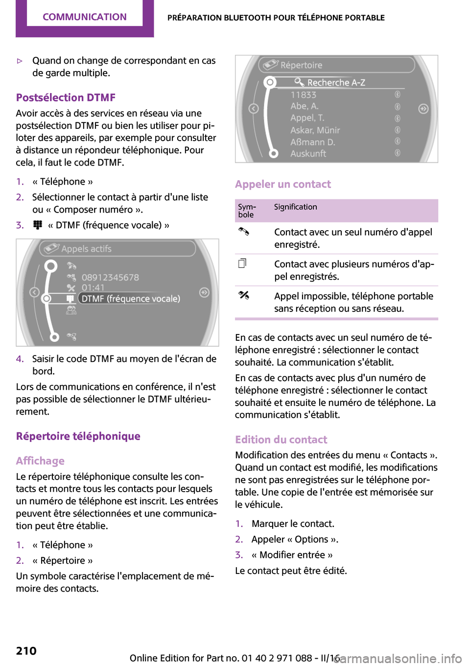 MINI Countryman 2016  Manuel du propriétaire (in French) 