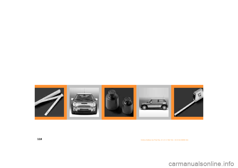 MINI Hardtop 2 Door 2002  Owners Manual 118 