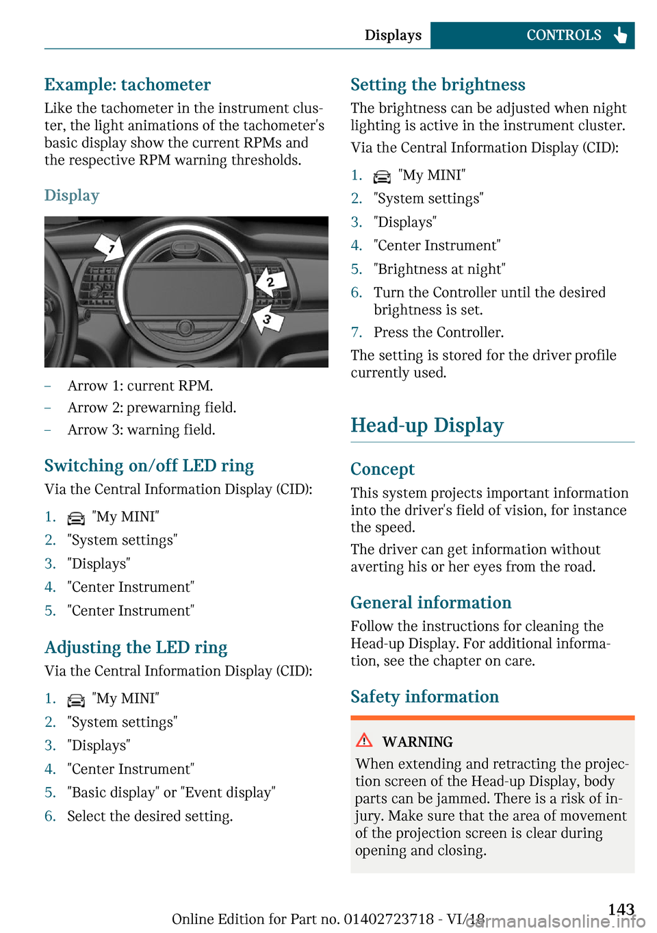 MINI Hardtop 4 Door 2019  Owners Manual �C�