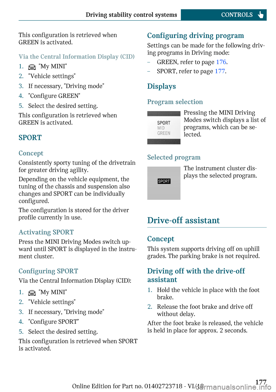 MINI Hardtop 4 Door 2019  Owners Manual �m�