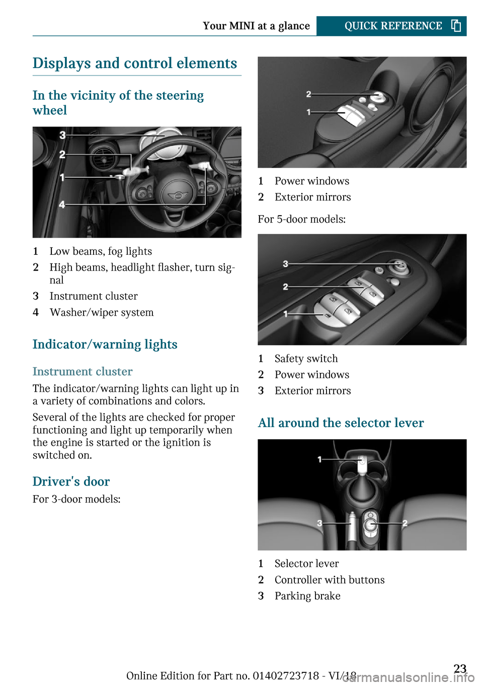 MINI Hardtop 4 Door 2019  Owners Manual ��