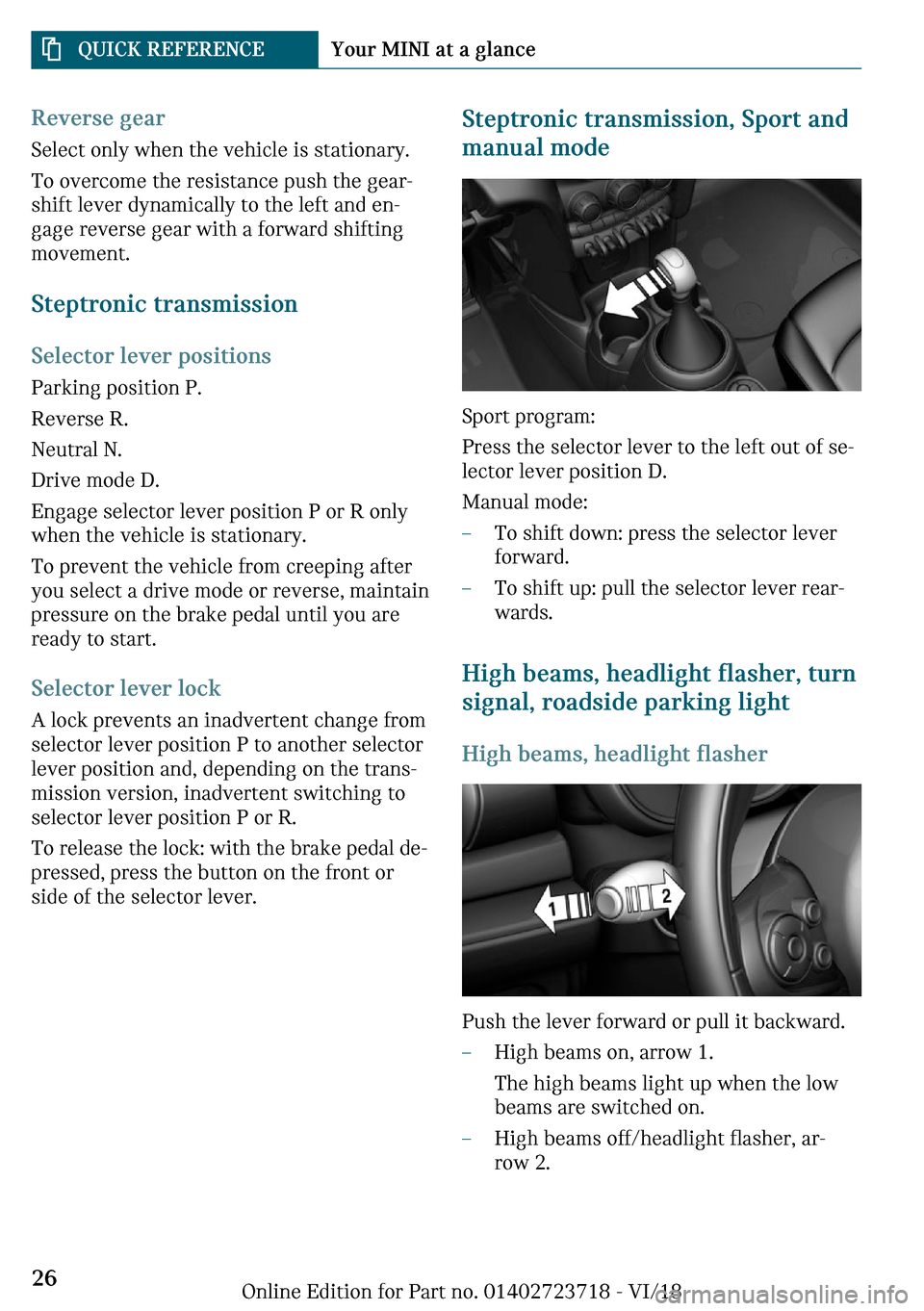 MINI Hardtop 4 Door 2019  Owners Manual �`�