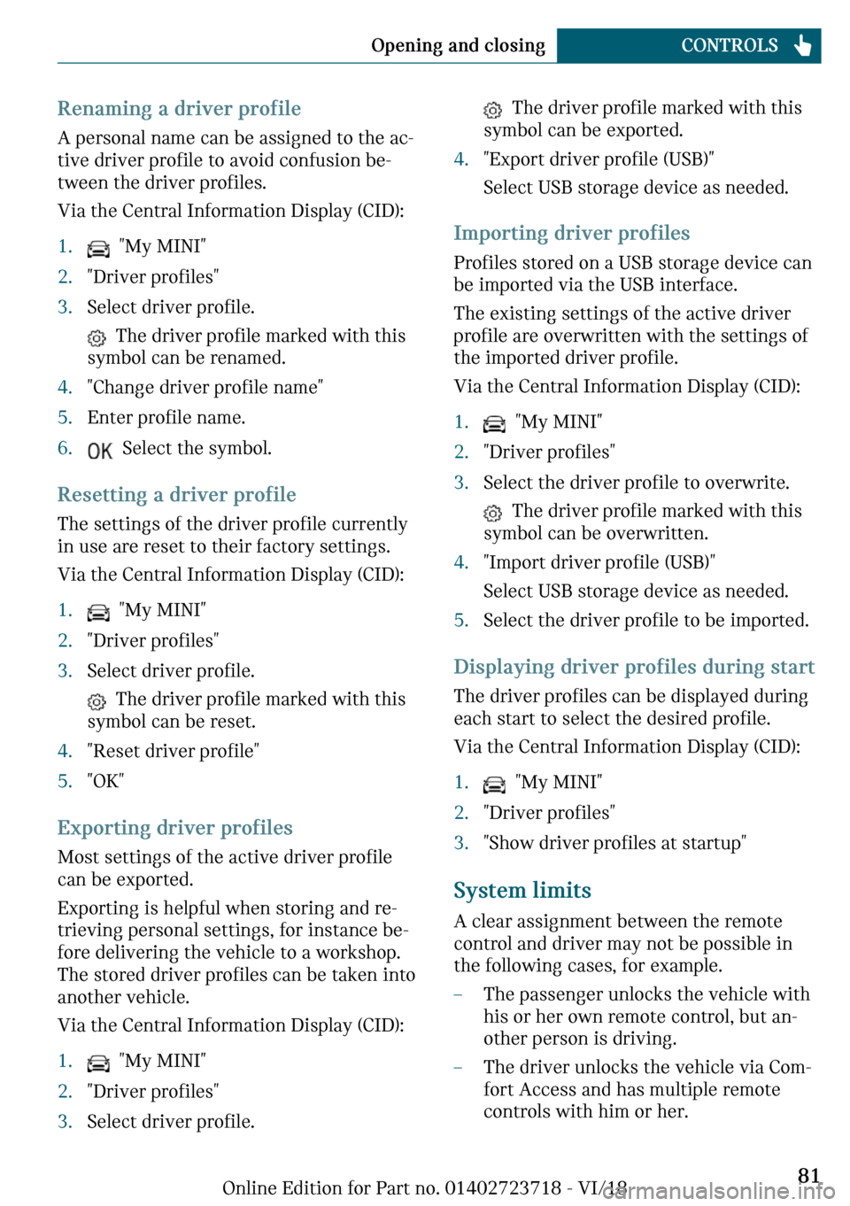 MINI Hardtop 4 Door 2019  Owners Manual �`�