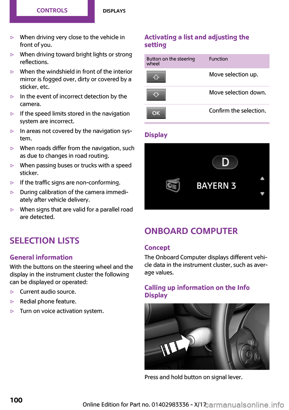 MINI Hardtop 4 Door 2018  Owners Manual 