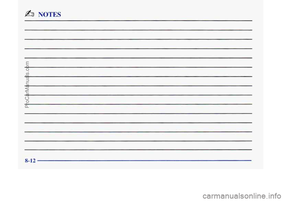 OLDSMOBILE SILHOUETTE 1998  Owners Manual b%I NOTES 
8-12 
ProCarManuals.com 