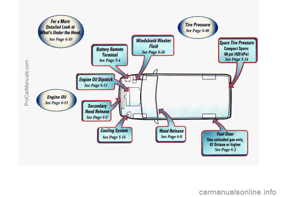 OLDSMOBILE SILHOUETTE 1998  Owners Manual . 
Compact Spare: 
60 psi (420 kPa) 
Page 5-34 
I 
ProCarManuals.com 