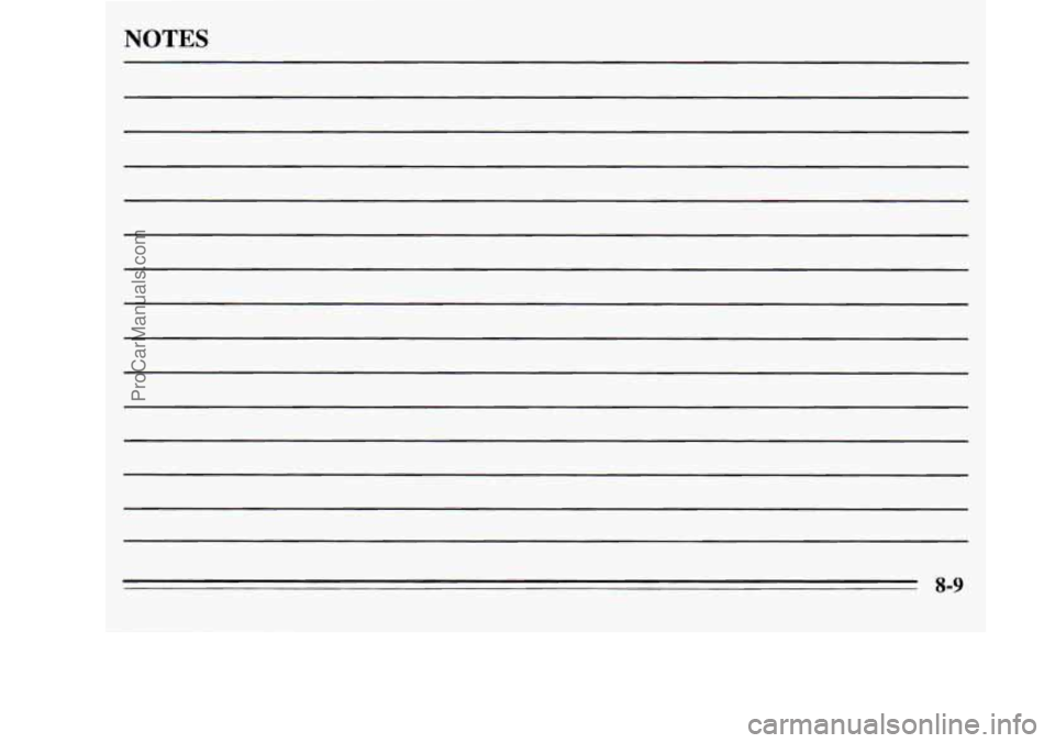 OLDSMOBILE SILHOUETTE 1995  Owners Manual NOTES 
8-9 
ProCarManuals.com 