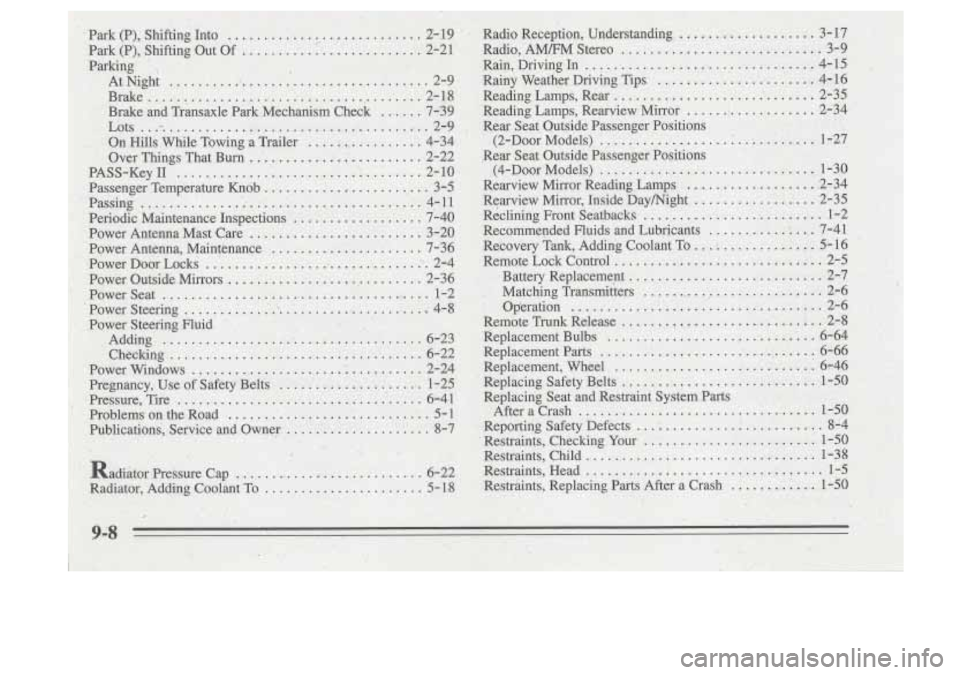 Oldsmobile Cutlass Supreme 1995  Owners Manuals I 
I  
