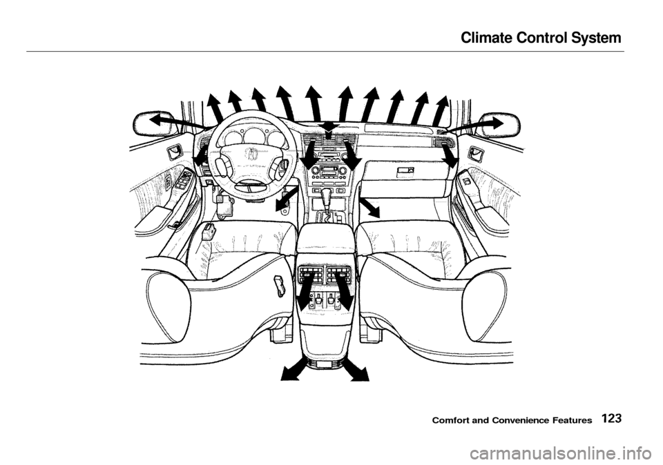 Acura RL 2001  3.5 Owners Manual Climate Control System

Comfort and Convenience Features 