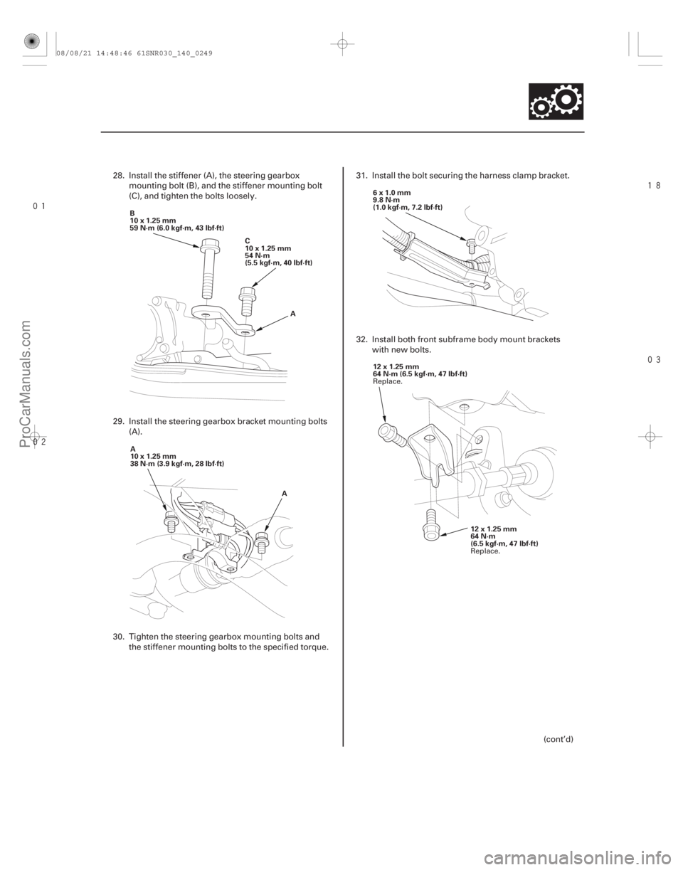 ACURA CSX 2006  Service Repair Manual 



14-247
A
C
10x1.25mm
54 N·m
(5.5 kgf·m, 40 lbf·ft)
B
10x1.25mm
59N·m(6.0kgf·m,43lbf·ft)
A
10x1.25mm
38 N·m (3.9 kgf·m, 28 lbf·ft) A6x1.0mm
9.8 N·m
(1.0 kgf·m, 7.2 lbf·ft