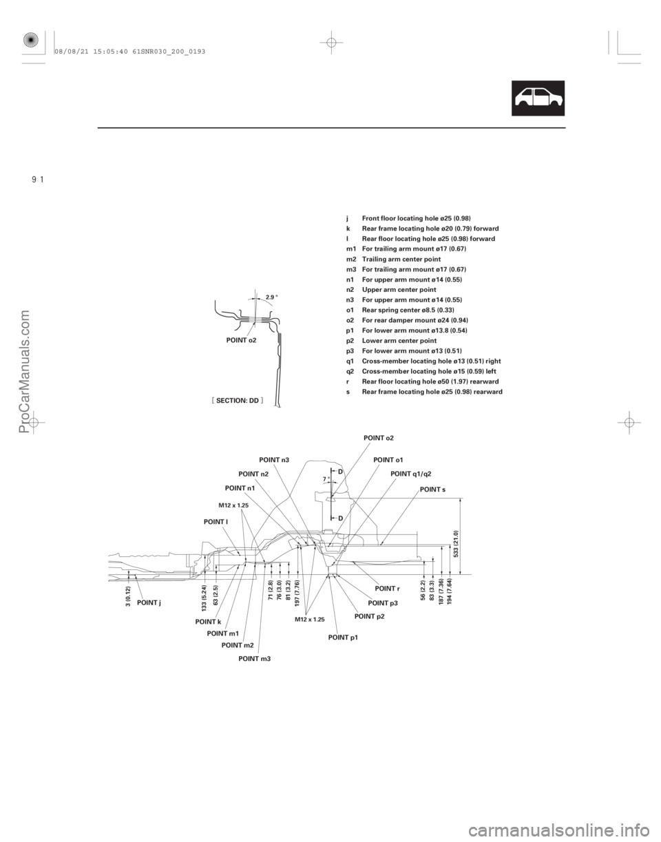 ACURA CSX 2006 Service Repair Manual
¦§
20-191
3(0.12)
133 (5.24) 63 (2.5)
71 (2.8)
76 (3.0)
81 (3.2)
197 (7.76)
56 (2.2)
83 (3.3)
187 (7.36) 194 (7.64) 533 (21.0)
M12x1.25
M12x1.25
2.9 °
7°
Front floor locating hole ø25 (0.9 ACURA CSX 2006 Service Repair Manual
¦§
20-191
3(0.12)
133 (5.24) 63 (2.5)
71 (2.8)
76 (3.0)
81 (3.2)
197 (7.76)
56 (2.2)
83 (3.3)
187 (7.36) 194 (7.64) 533 (21.0)
M12x1.25
M12x1.25
2.9 °
7°
Front floor locating hole ø25 (0.9