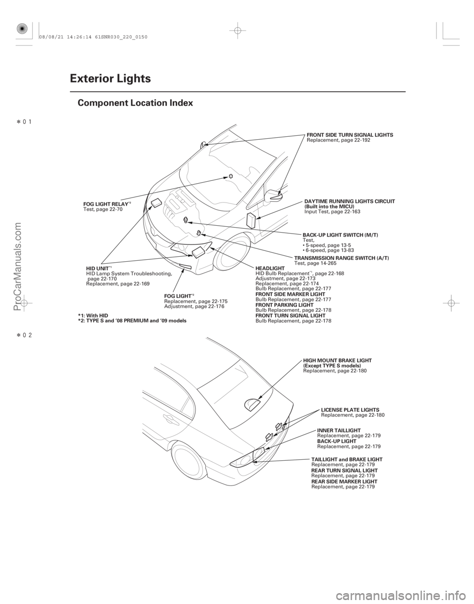 ACURA CSX 2006 Service Repair Manual Î
Î
(#
)
22-148Exterior Lights
Component Location Index
DAYTIME RUNNING LIGHTS CIRCUIT
(Built into the MICU)
HEADLIGHT
FRONTSIDEMARKERLIGHT
FRO ACURA CSX 2006 Service Repair Manual Î
Î
(#
)
22-148Exterior Lights
Component Location Index
DAYTIME RUNNING LIGHTS CIRCUIT
(Built into the MICU)
HEADLIGHT
FRONTSIDEMARKERLIGHT
FRO