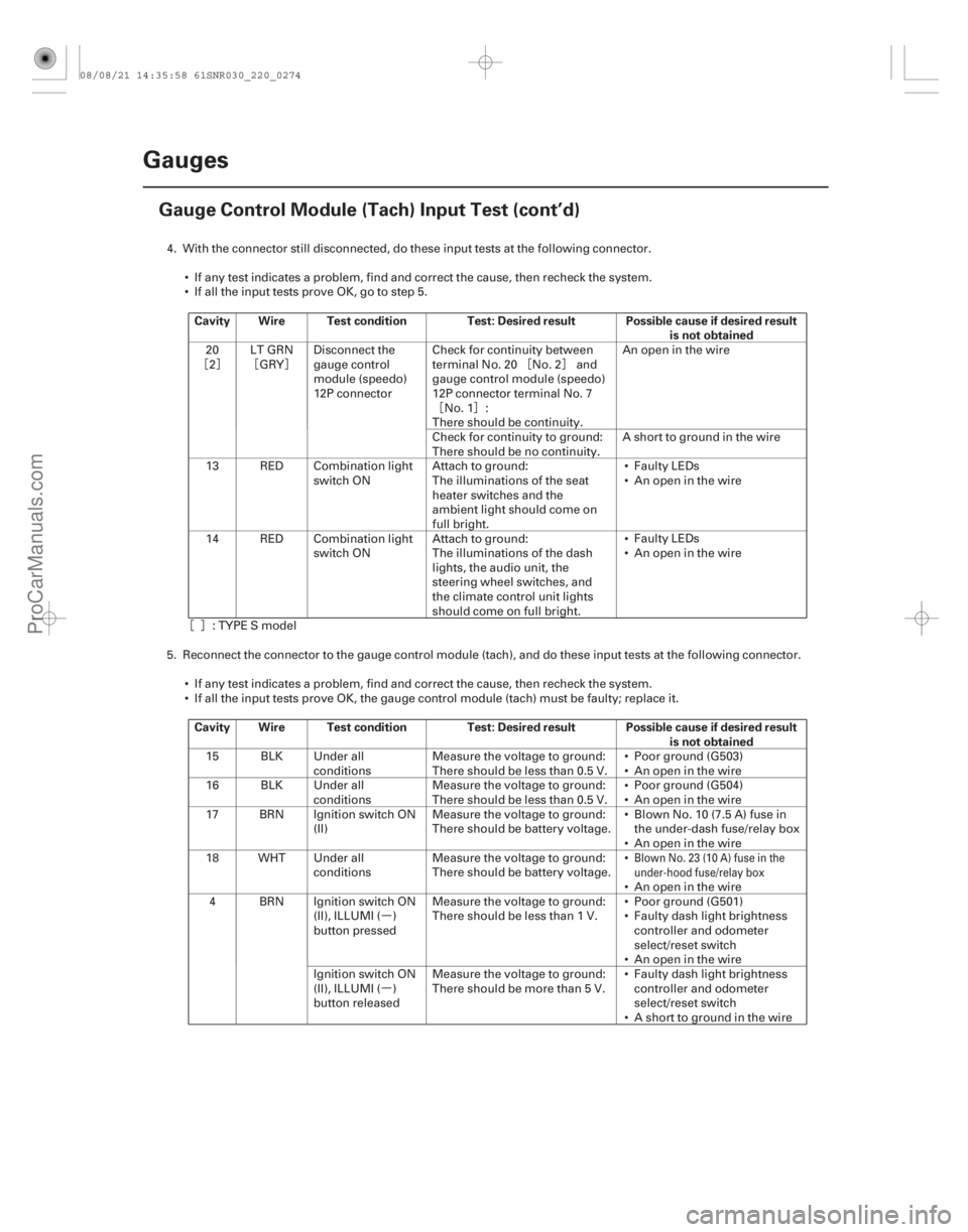 ACURA CSX 2006 Service Repair Manual ¦§ ¦ §¦ §
¦§
¦§
µ
µ
Cavity Wire Test condition
Test: Desired result Possible cause if desired result
is not obtained
Cavity Wire Test condition Test: Desired result Possible ca ACURA CSX 2006 Service Repair Manual ¦§ ¦ §¦ §
¦§
¦§
µ
µ
Cavity Wire Test condition
Test: Desired result Possible cause if desired result
is not obtained
Cavity Wire Test condition Test: Desired result Possible ca