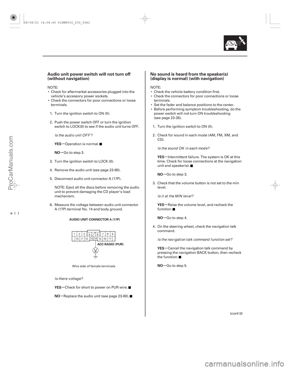 ACURA CSX 2006 Service Repair Manual Î
(##
)
(##
)
µ
µ
µ
µ µ
µ
µ
µ
µ
µ
Audio unit power switch will not turn off
(without ACURA CSX 2006 Service Repair Manual Î
(##
)
(##
)
µ
µ
µ
µ µ
µ
µ
µ
µ
µ
Audio unit power switch will not turn off
(without