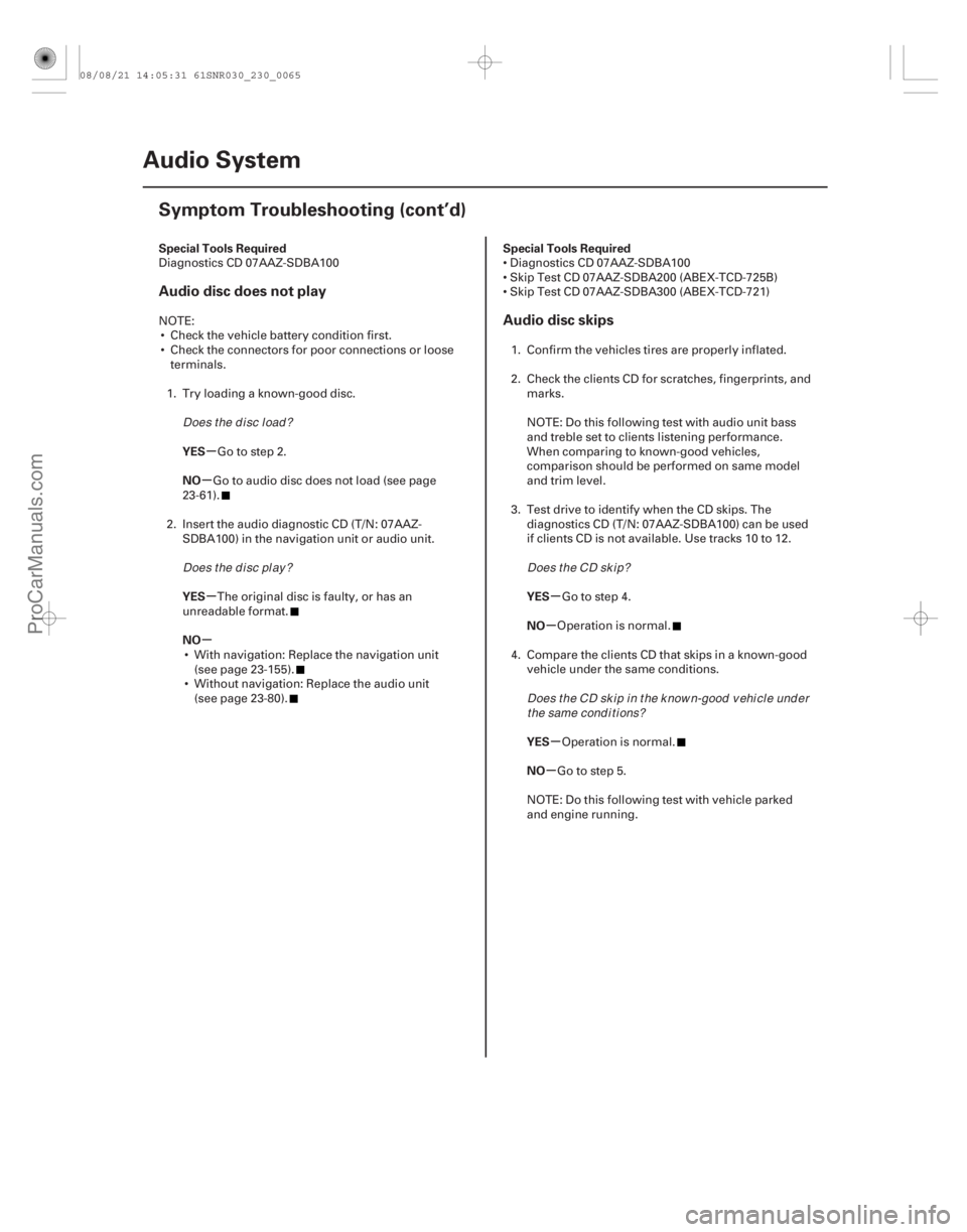 ACURA CSX 2006  Service Repair Manual (# 
)(# 
)
µ
µ
µ
µ µ
µ
µ
µ
Special Tools Required
YES
NO
YES
NO Special Tools Required
YES
NO
