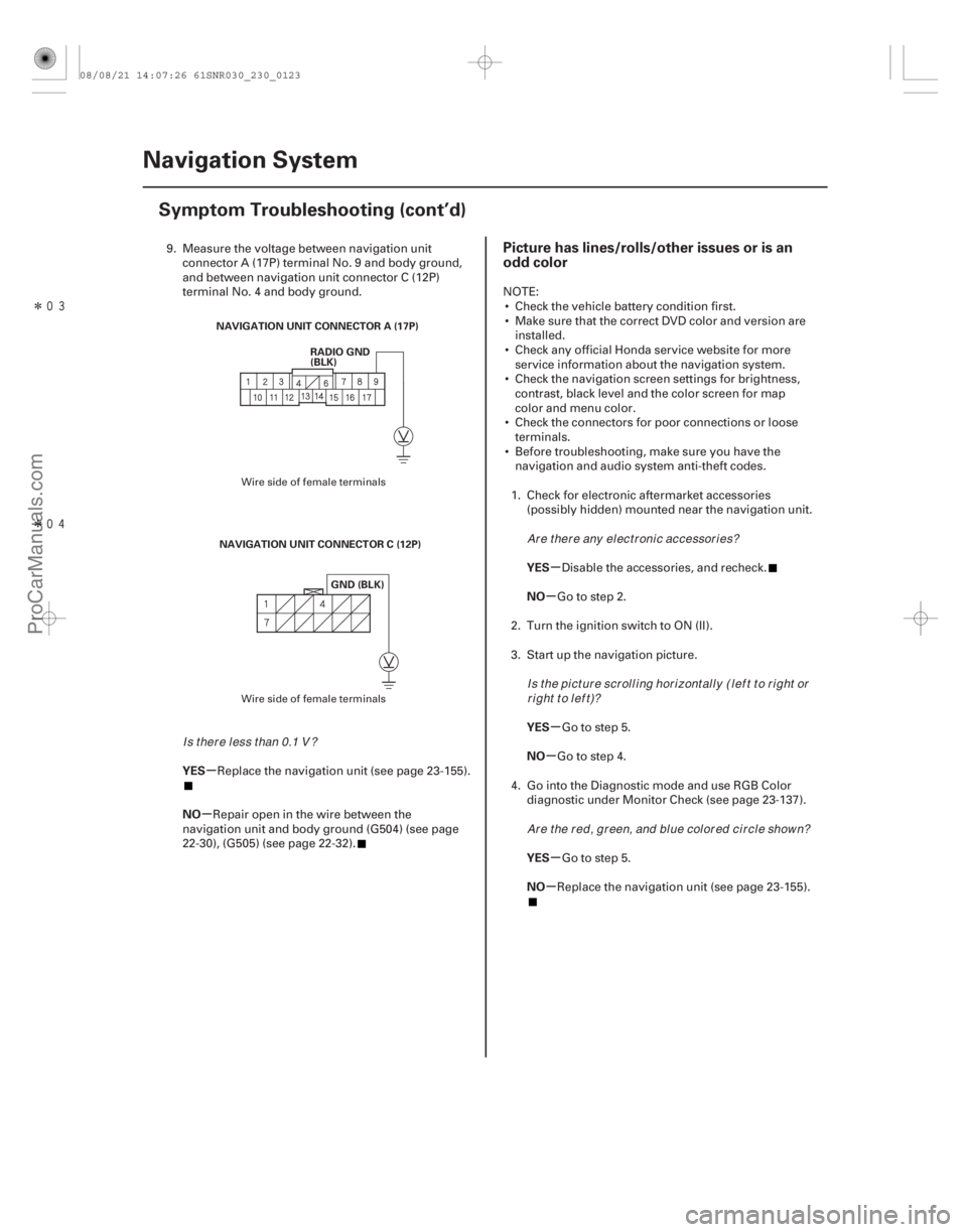 ACURA CSX 2006 Service Repair Manual Î
Î
(##
)
µ
µ µ
µ
µ
µ
µ
µ
YES
NO YES
NO
YES
NO
YES
NO
Picture has lines/rolls/other issues or is an
odd color
23-12023-120Navig ACURA CSX 2006 Service Repair Manual Î
Î
(##
)
µ
µ µ
µ
µ
µ
µ
µ
YES
NO YES
NO
YES
NO
YES
NO
Picture has lines/rolls/other issues or is an
odd color
23-12023-120Navig