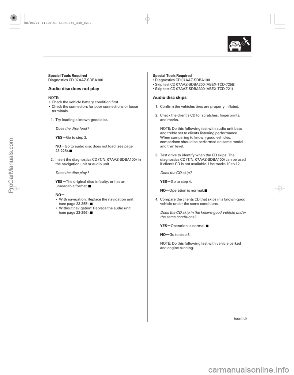 ACURA CSX 2006  Service Repair Manual (#
)(#
)
µ
µ
µ
µ µ
µ
µ
µ
Special Tools Required
YES
NO
YES
NO Special Tools Required
YES
NO
