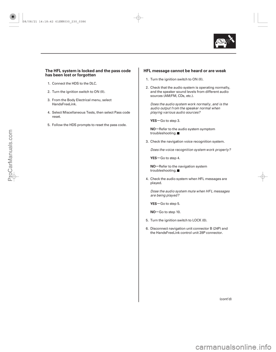 ACURA CSX 2006 Service Repair Manual (##
)
(##
)
µ
µ
µ
µ
µ
µ
The HFL system is locked and the pass code
has been lost or forgotten HFL me ACURA CSX 2006 Service Repair Manual (##
)
(##
)
µ
µ
µ
µ
µ
µ
The HFL system is locked and the pass code
has been lost or forgotten HFL me
