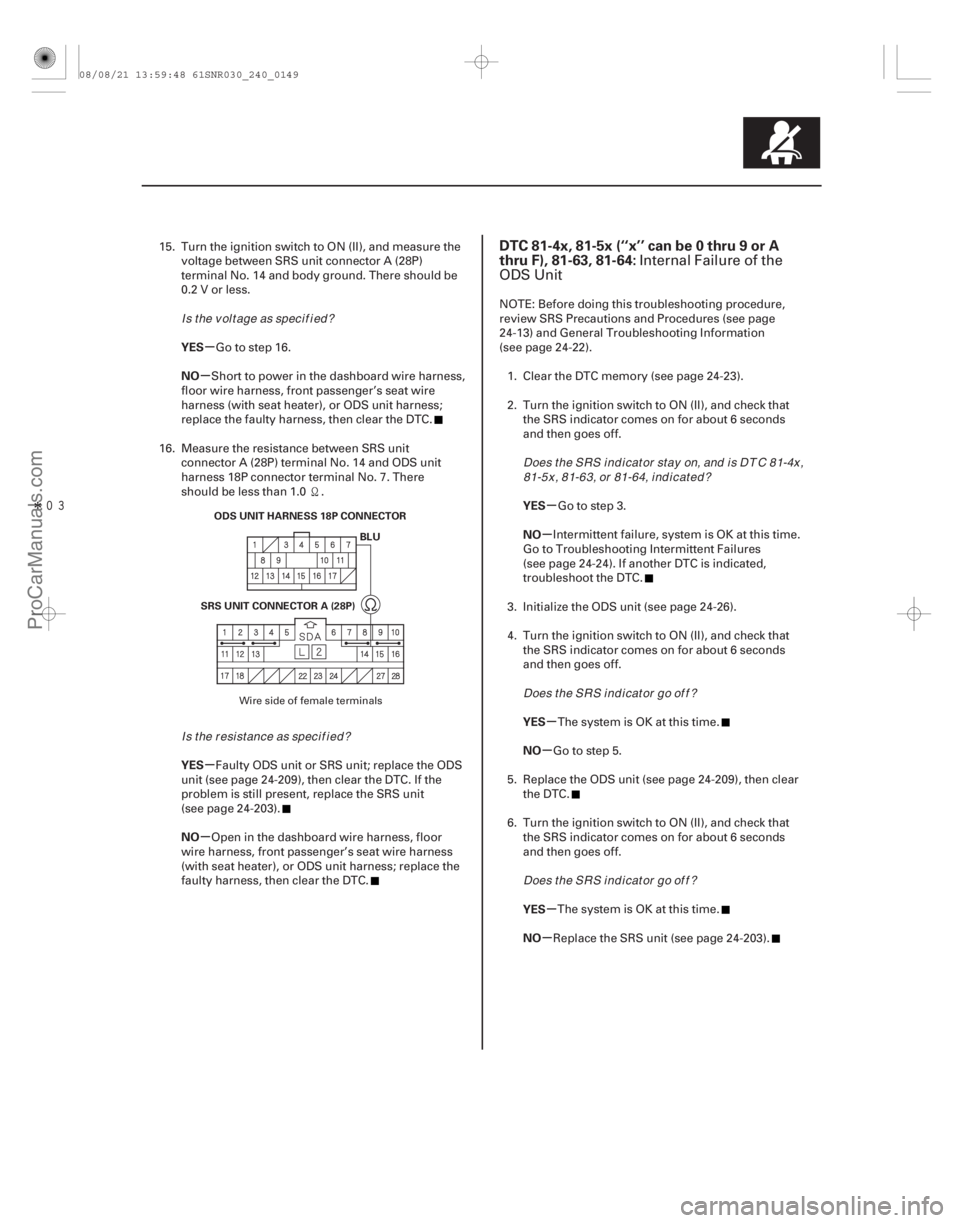 ACURA CSX 2006 Service Repair Manual Î
(#
-)
µ
µ
µ
µ µ
µ
µ
µ
µ
µ
YES
NO
YES
NO
YES
NO
YES
NO
YES
NO
DTC 81-4x, 81-5x (‘‘x’’ can be 0 thru 9 or A
thru F), 81-6 ACURA CSX 2006 Service Repair Manual Î
(#
-)
µ
µ
µ
µ µ
µ
µ
µ
µ
µ
YES
NO
YES
NO
YES
NO
YES
NO
YES
NO
DTC 81-4x, 81-5x (‘‘x’’ can be 0 thru 9 or A
thru F), 81-6