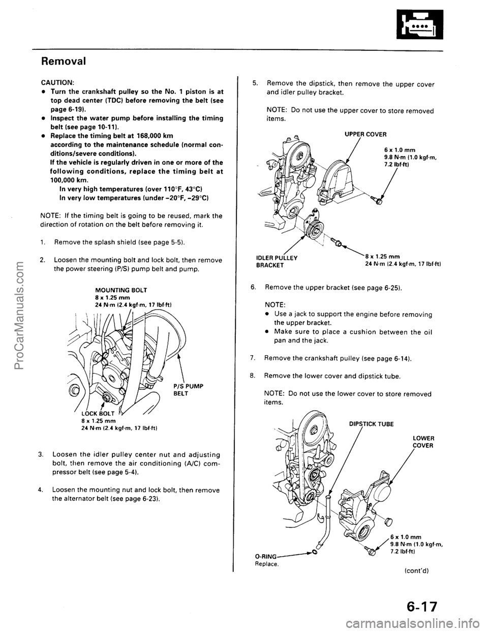 ACURA EL 1997  Service Repair Manual ProCarManuals.com 