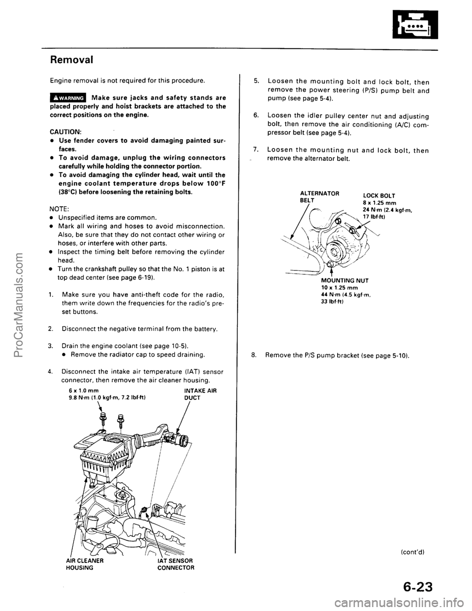 ACURA EL 1997  Service Repair Manual ProCarManuals.com 