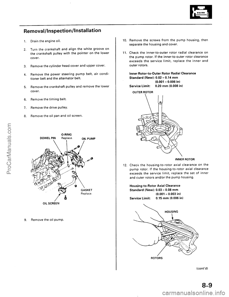 ACURA EL 1997  Service Repair Manual ProCarManuals.com 