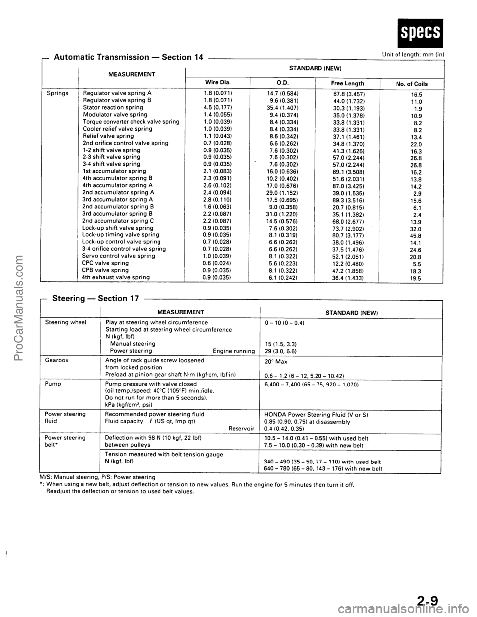 ACURA EL 1997  Service Repair Manual ProCarManuals.com 