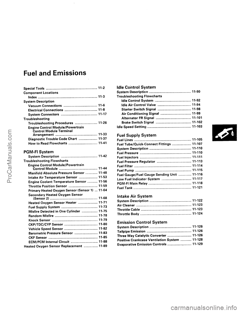 ACURA EL 1997  Service Repair Manual ProCarManuals.com 
