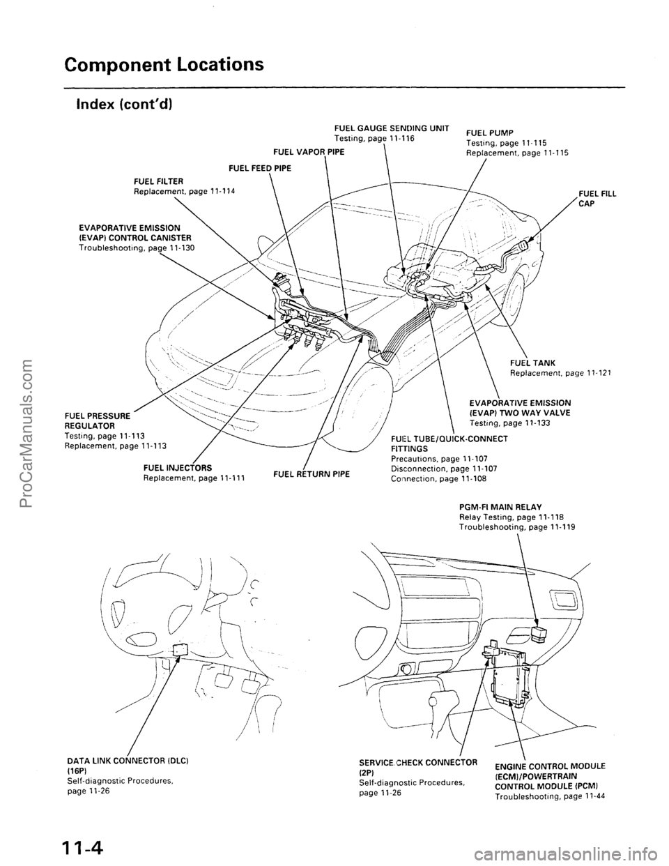 ACURA EL 1997  Service Repair Manual ProCarManuals.com 