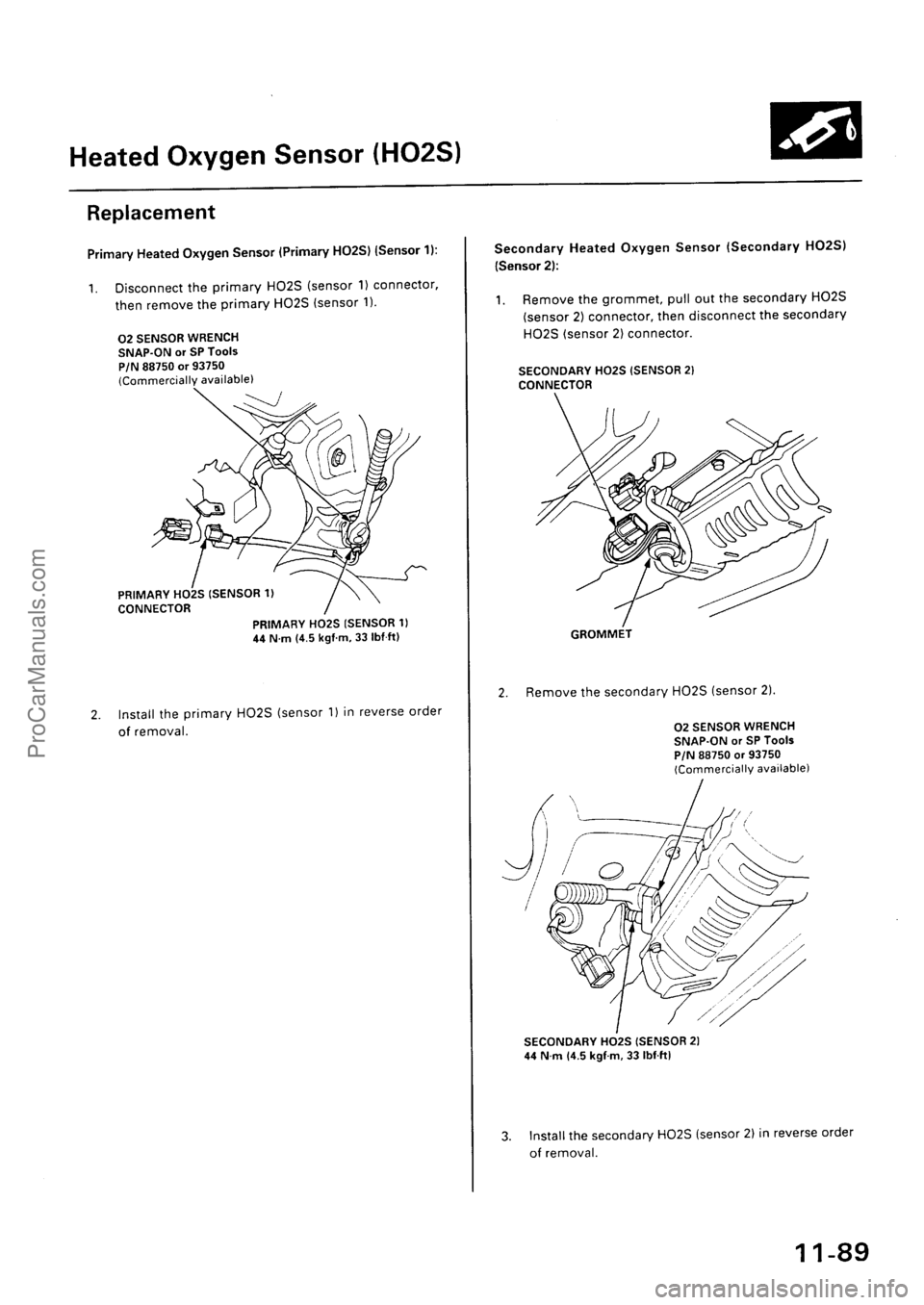 ACURA EL 1997  Service Repair Manual ProCarManuals.com 