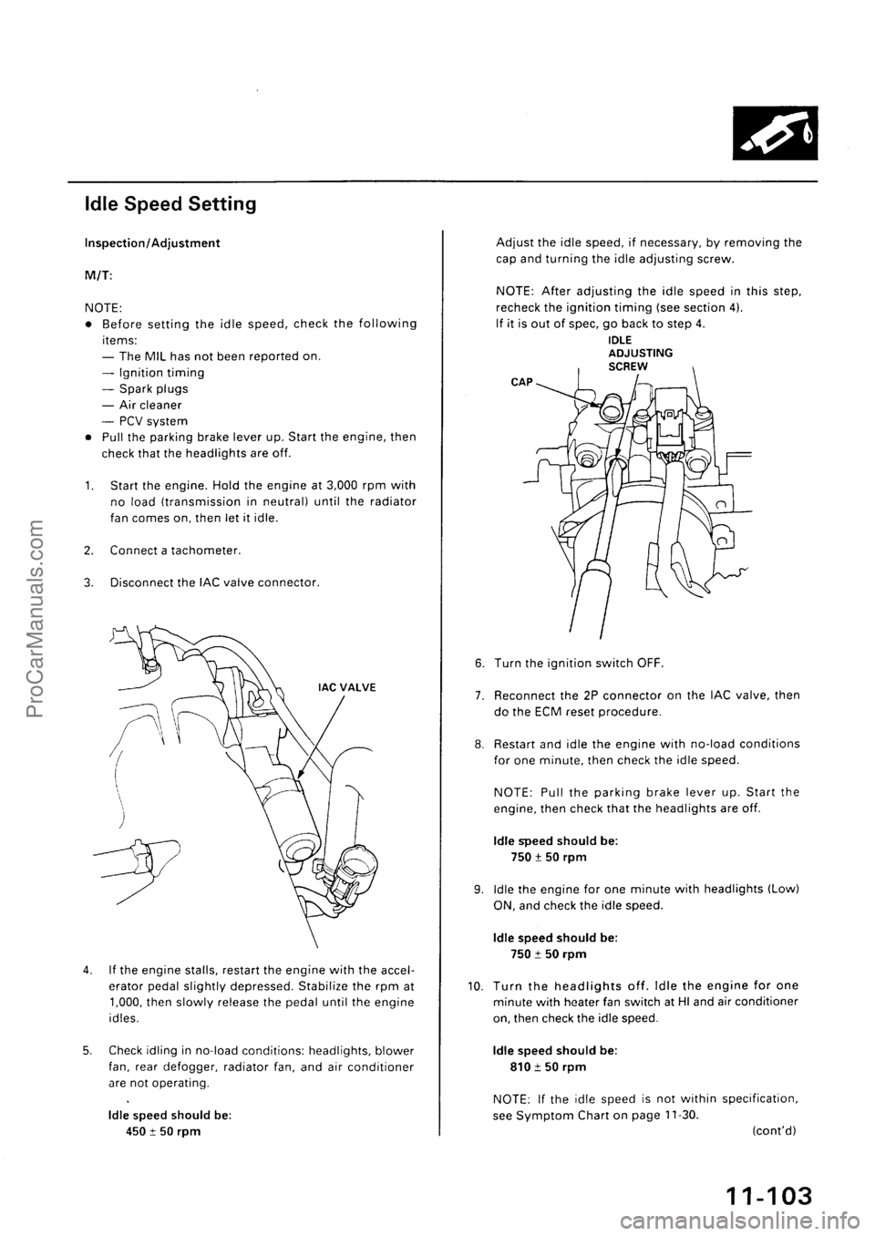 ACURA EL 1997  Service Repair Manual ProCarManuals.com 