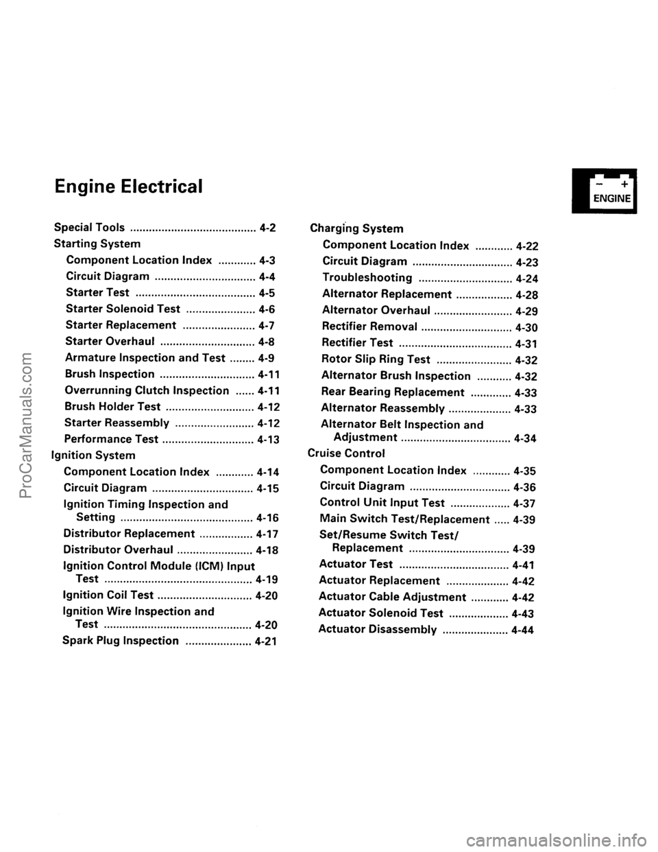 ACURA EL 1997  Service Repair Manual ProCarManuals.com 