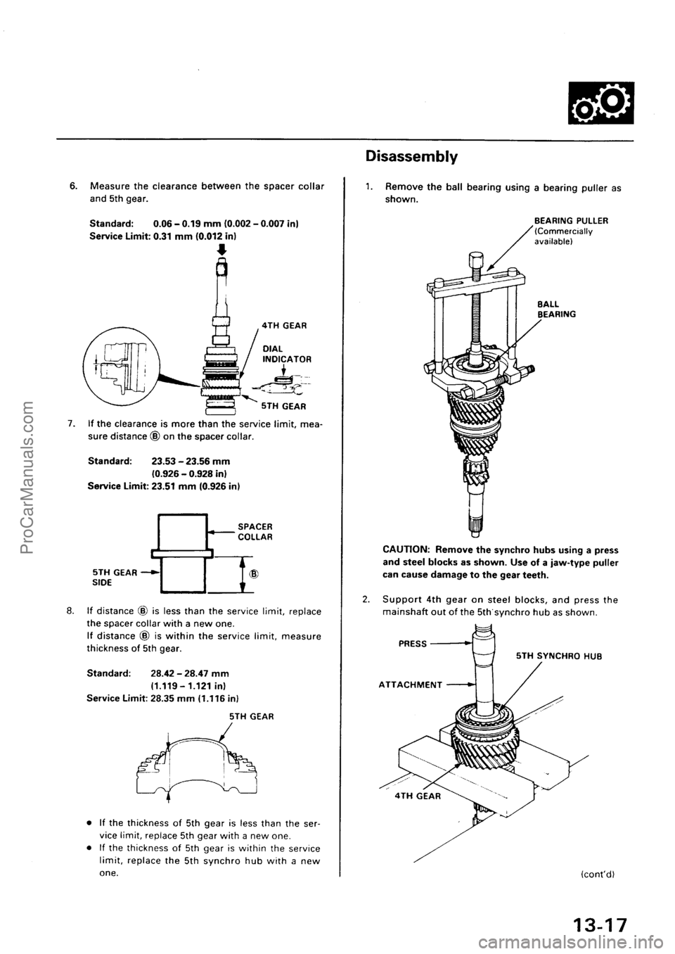 ACURA EL 1997  Service Repair Manual ProCarManuals.com 