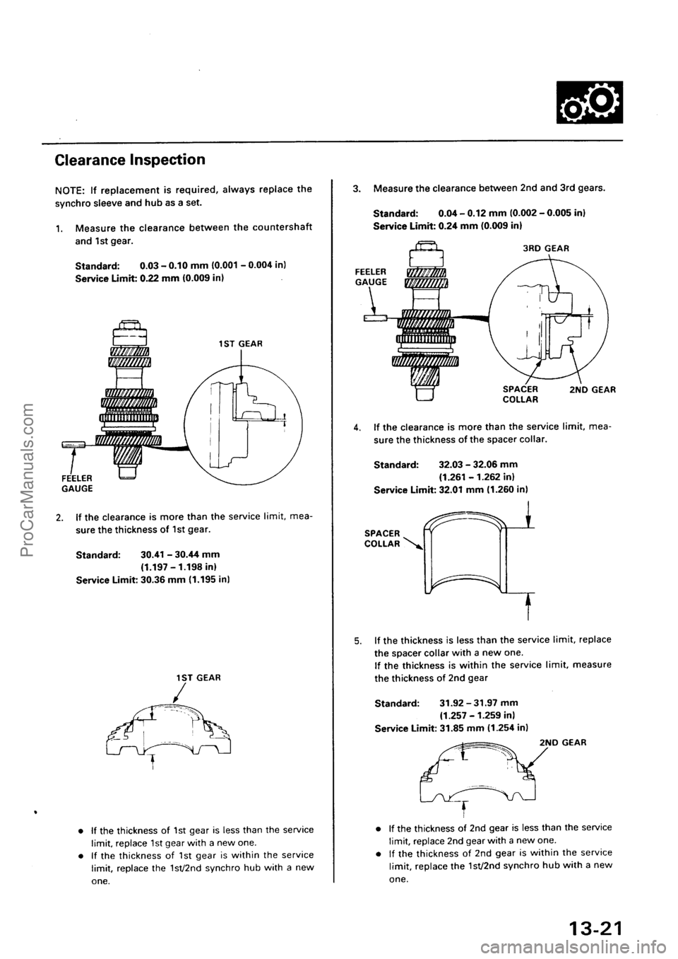 ACURA EL 1997  Service Repair Manual ProCarManuals.com 