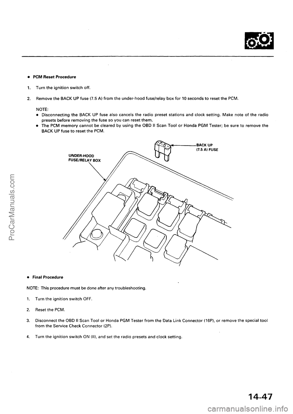 ACURA EL 1997  Service Repair Manual ProCarManuals.com 