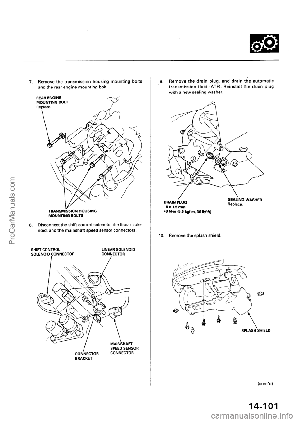 ACURA EL 1997  Service Repair Manual ProCarManuals.com 