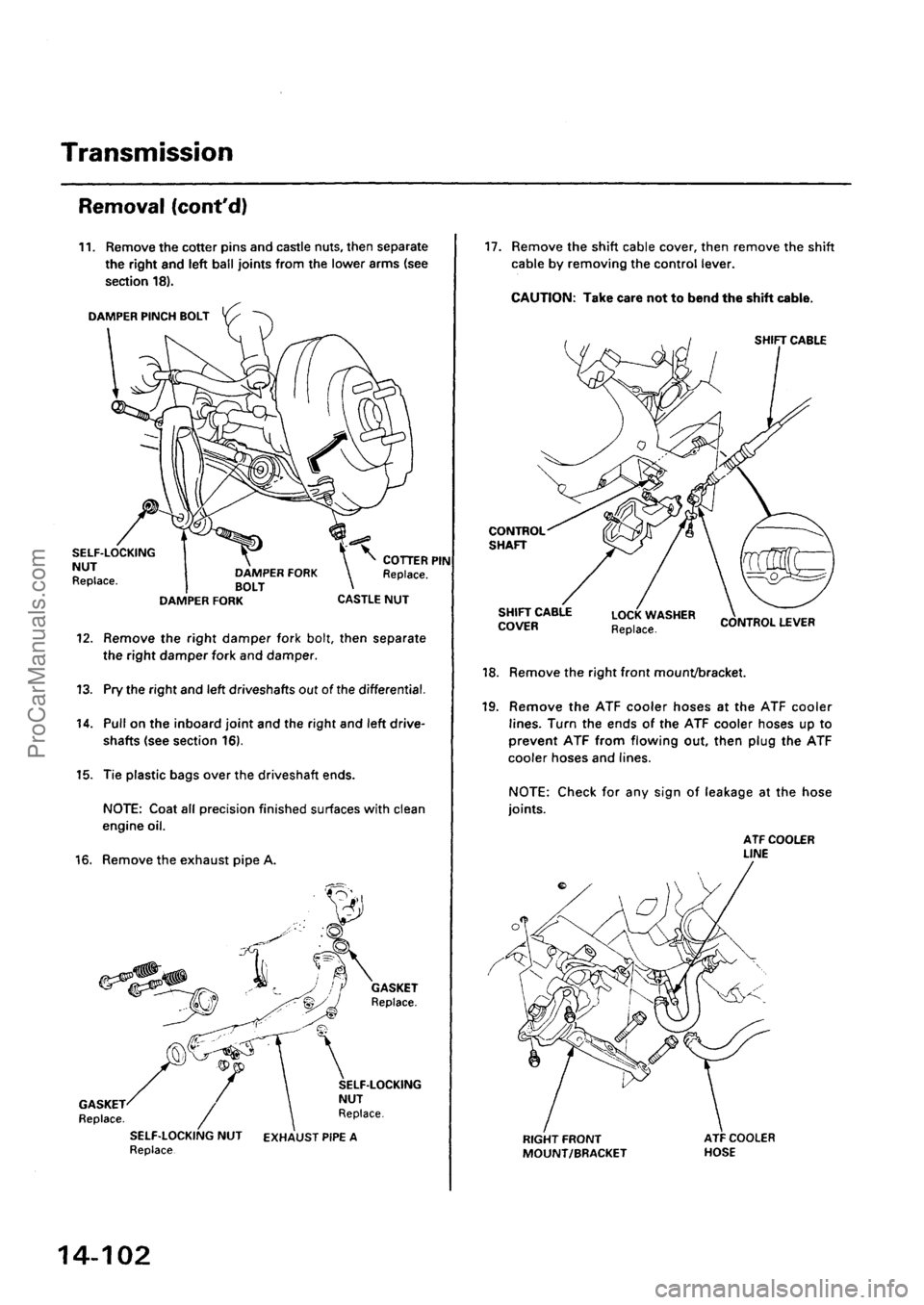 ACURA EL 1997  Service Repair Manual ProCarManuals.com 
