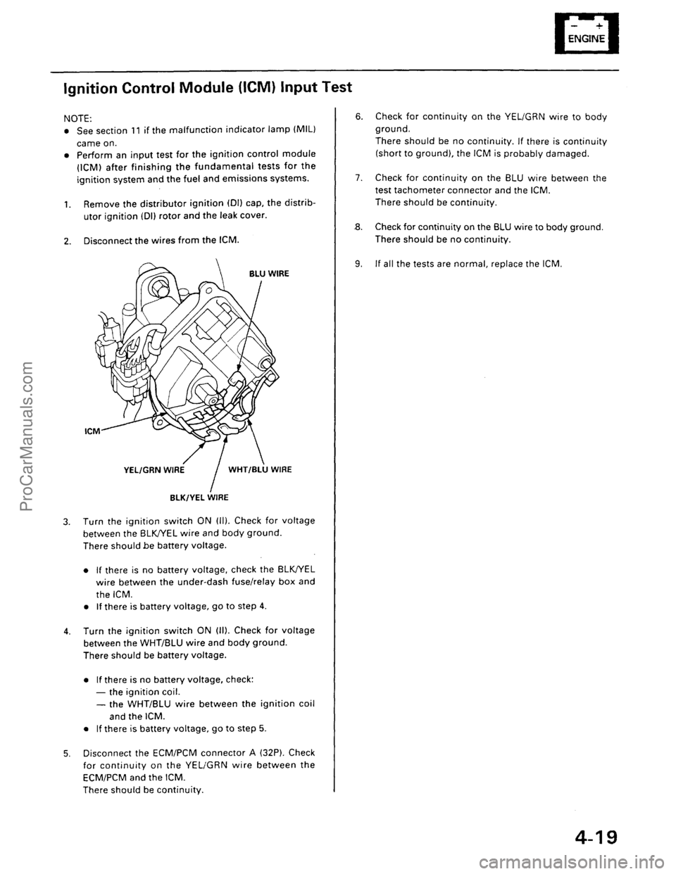ACURA EL 1997  Service Repair Manual ProCarManuals.com 