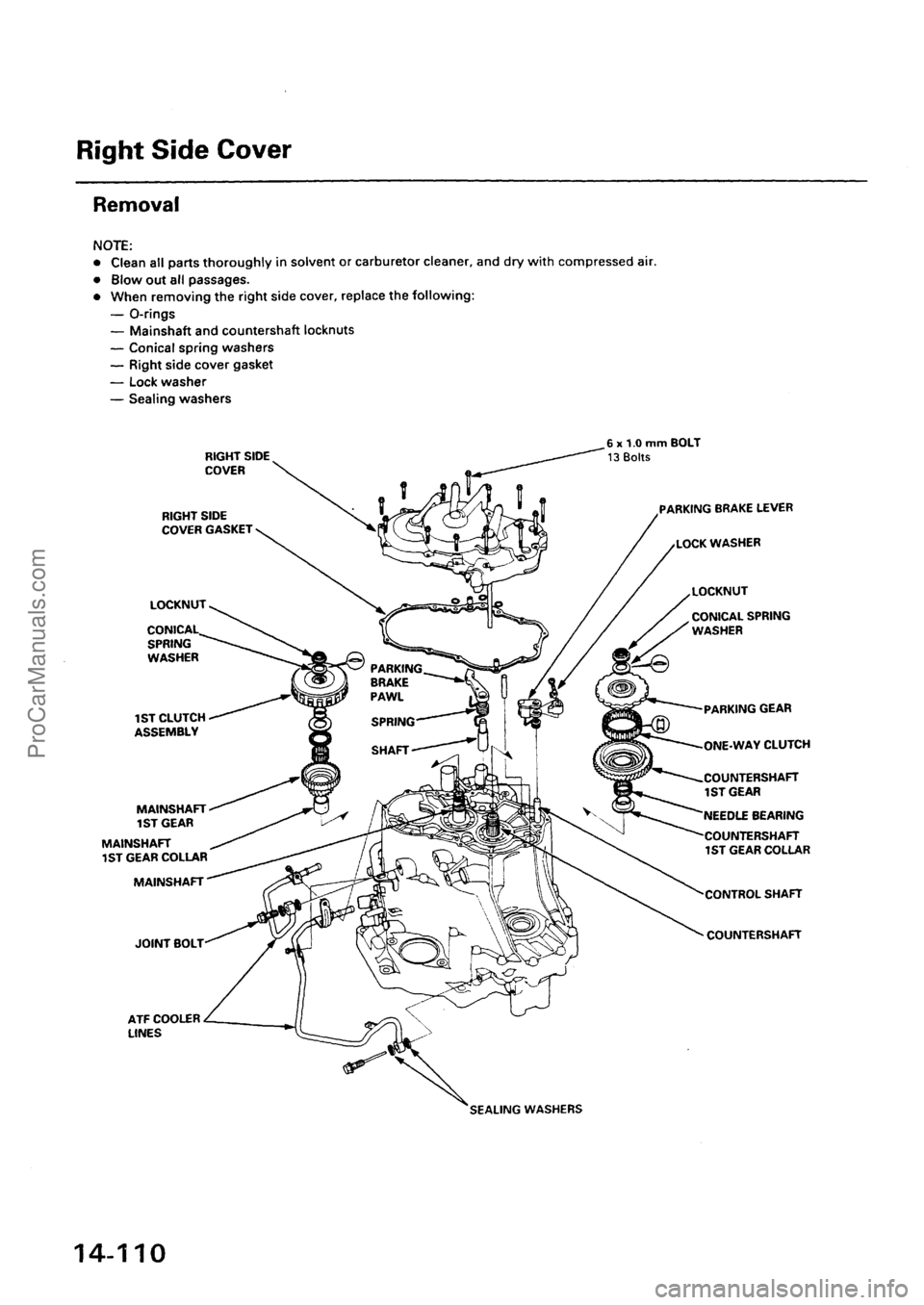 ACURA EL 1997  Service Repair Manual ProCarManuals.com 