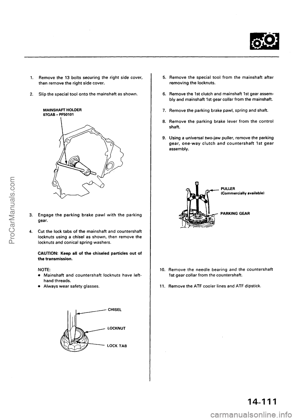 ACURA EL 1997  Service Repair Manual ProCarManuals.com 