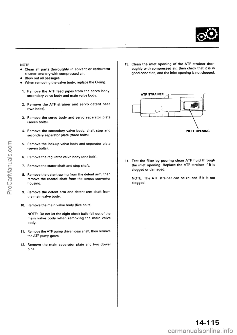 ACURA EL 1997  Service Repair Manual ProCarManuals.com 