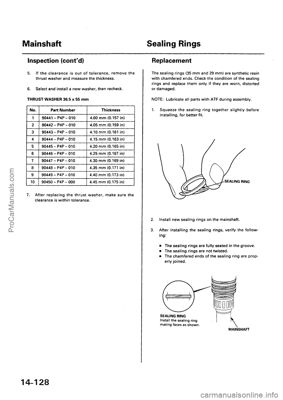 ACURA EL 1997  Service Repair Manual ProCarManuals.com 