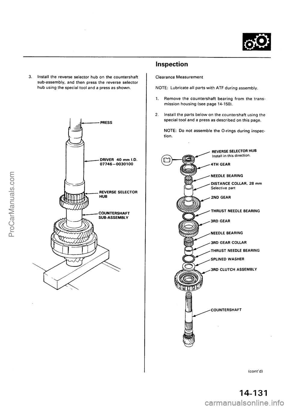 ACURA EL 1997  Service Repair Manual ProCarManuals.com 