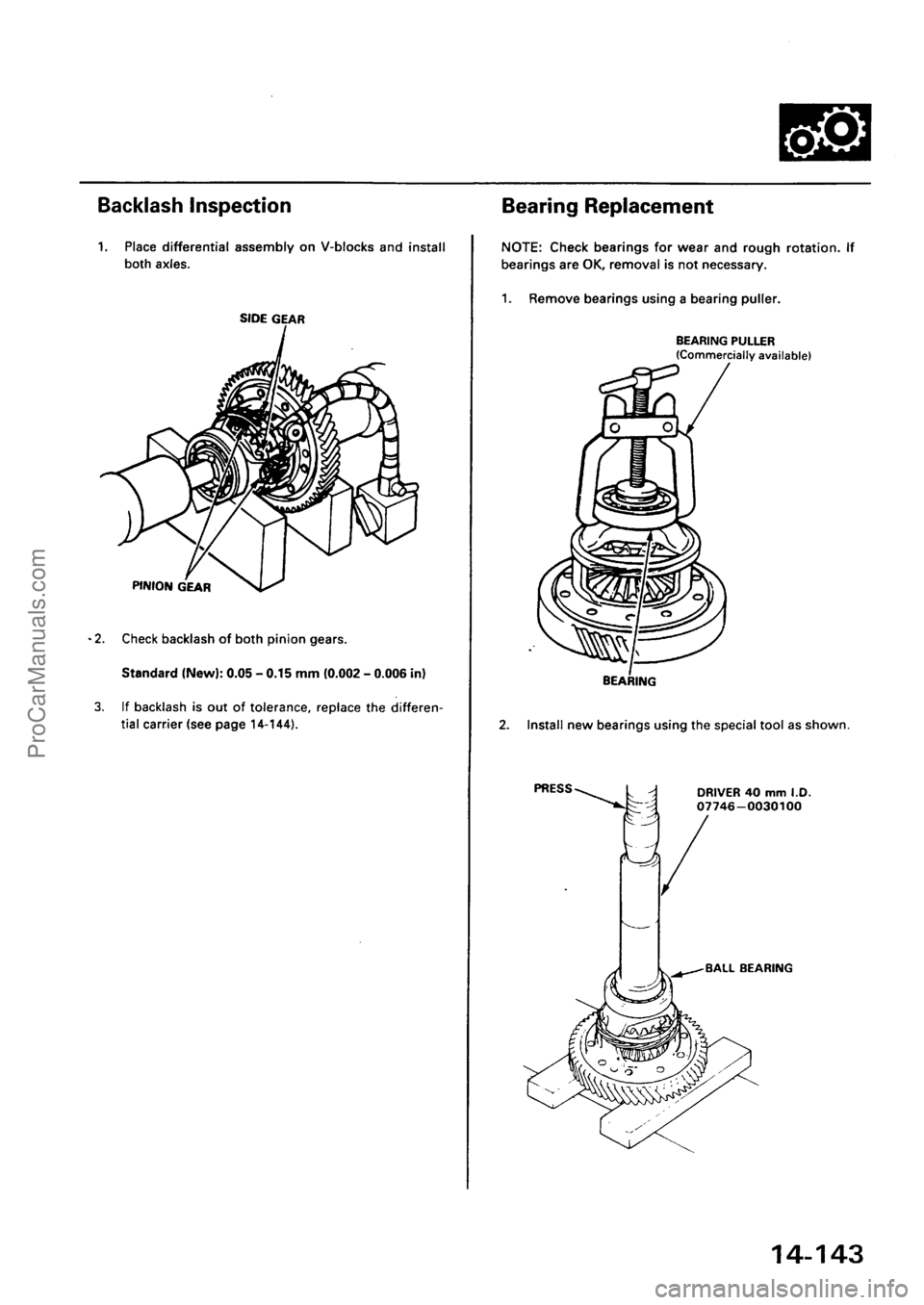 ACURA EL 1997  Service Repair Manual ProCarManuals.com 